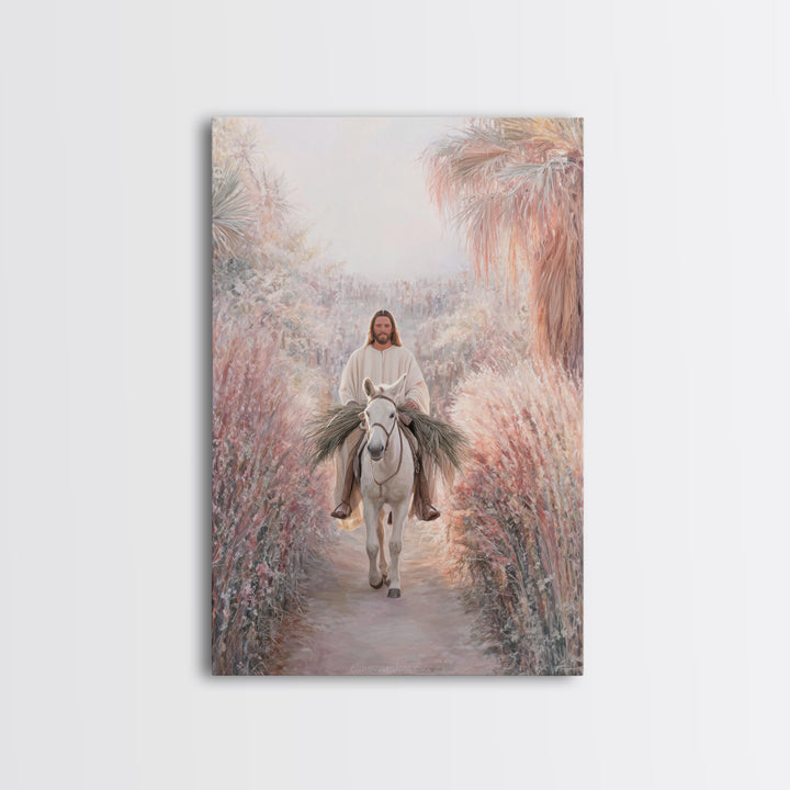 Hosanna Path Light – Framed Canvas Print – Christian Art Canvas – Jesus Wall Art – Modern Christian Art – Christmas Art – Christian Decorat