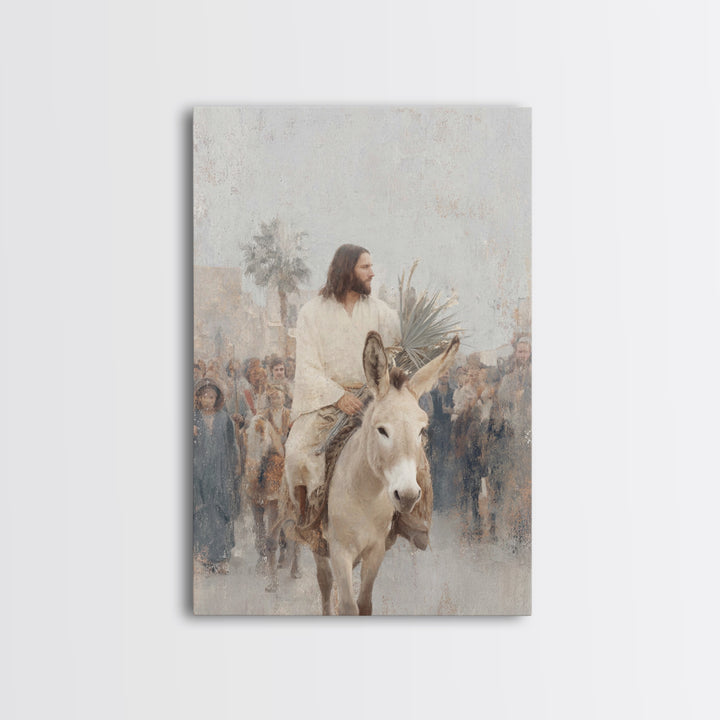 Desert Crowd Hope – Framed Canvas Print – Christian Wall Art – Jesus Painting Canvas – Christian Christmas Art – Christian Art Print – Chri