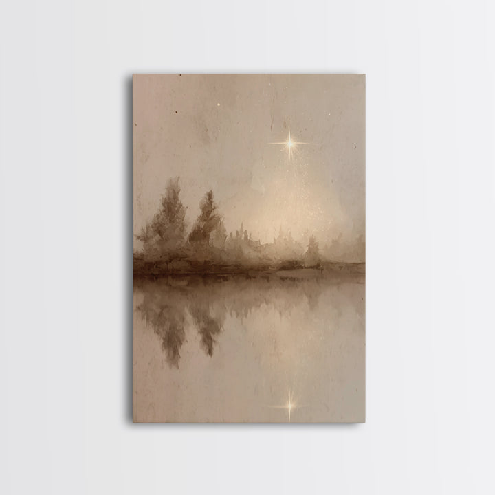 Morning Star Serenity, Framed Canvas Print, Christian Wall Art, Modern Christian Art, Christian Art Canvas, Christmas Wall Art, Christian C