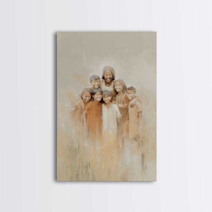 Circle of His Love | Framed Canvas Print | Christian Wall Art | Jesus Painting | Christian Art Canvas | Subtle Christian Art