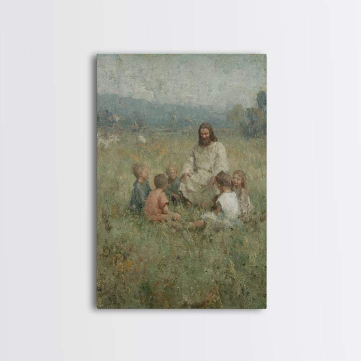 Field of His Joy – Framed Canvas Print – Christian Wall Art – Christian Art Canvas – Jesus Painting – Christian Gift Ideas