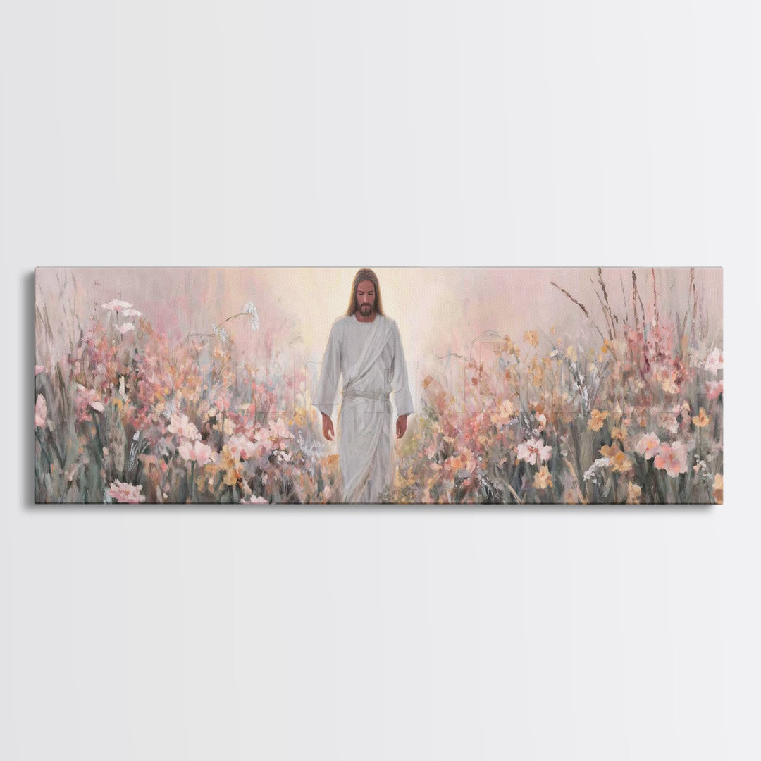 Path Of Renewal – Framed Canvas Print – Panoramic Painting – Christian Wall Art – Jesus Painting – Christian Art Canvas – Modern Christian