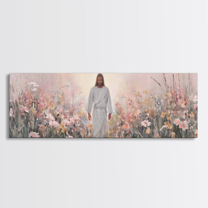 Path Of Renewal – Framed Canvas Print – Panoramic Painting – Christian Wall Art – Jesus Painting – Christian Art Canvas – Modern Christian