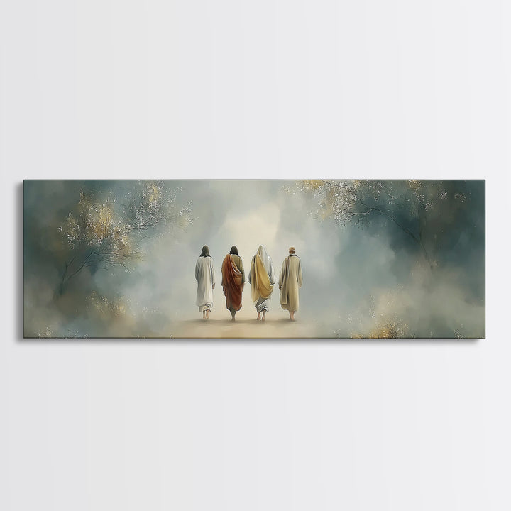 Walk In Reverence | Framed Canvas Print | Panoramic Wall Art | Christian Art Canvas | Christian Wall Art | Jesus Painting | Christian Decor