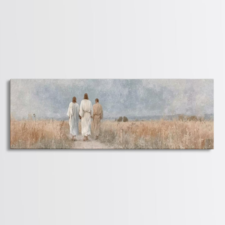 Fields Of Grace | Framed Canvas Print | Panoramic Frame | Christian Wall Art | Christian Art Canvas | Jesus Painting | Christian Decor