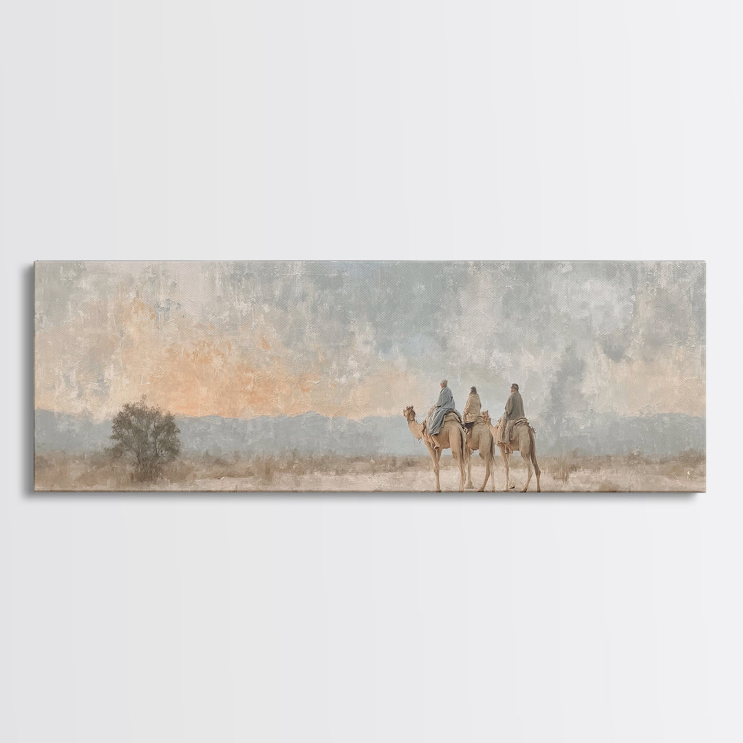 Morning Star Trek, Framed Canvas Print, Panoramic Painting, Christian Christmas Art, Christian Art Canvas, Christian Wall Art, Christmas Ar