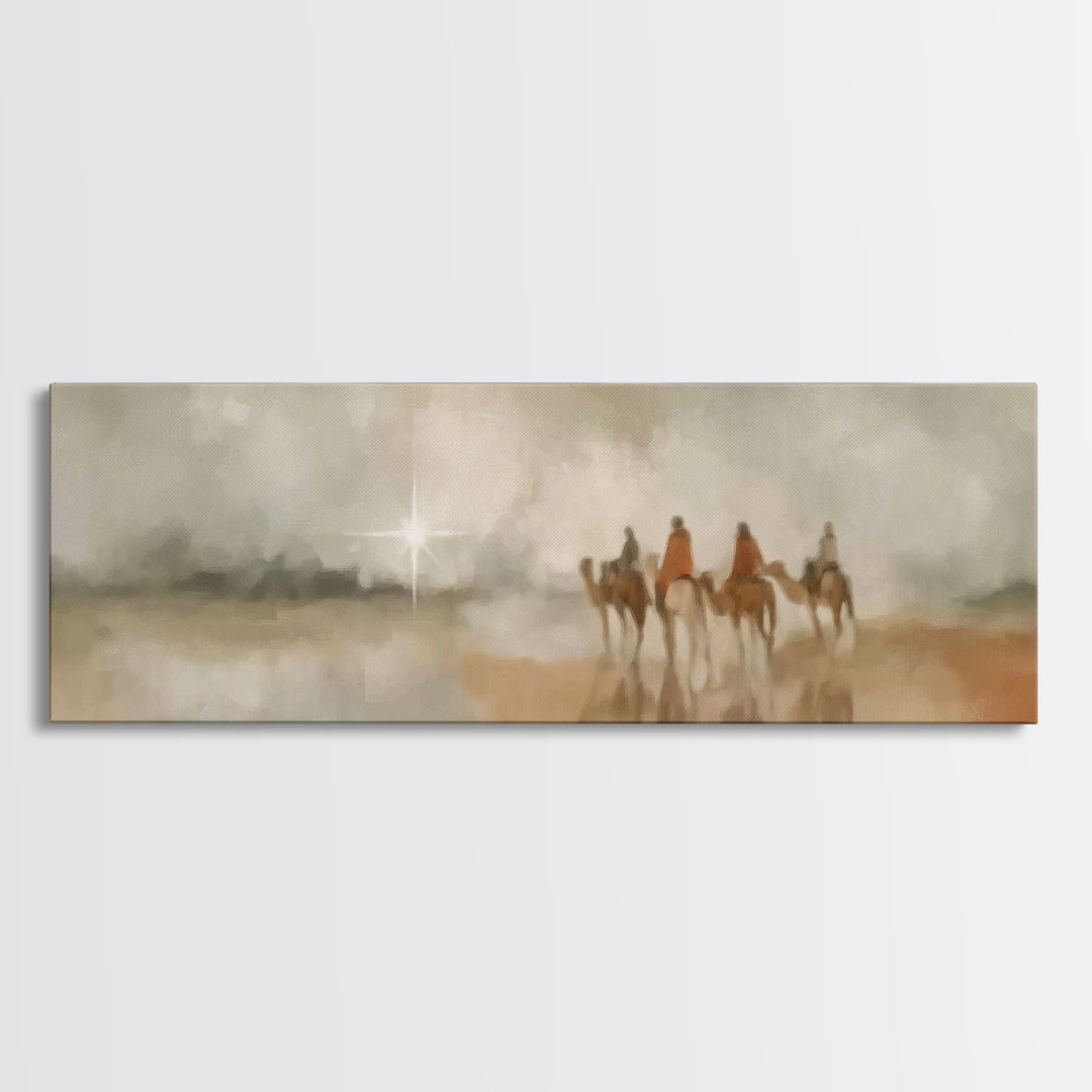 Starpath Journey | Framed Canvas Print | Panoramic Art | Christian Wall Art | Christmas Canvas Wall Art | Christian Art Canvas | Christian