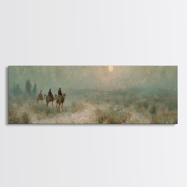 Bethlehem Road Rise – Framed Canvas Print – Panoramic Wall Art – Christian Art Canvas – Christmas Art – Christian Wall Art – Christian Chri