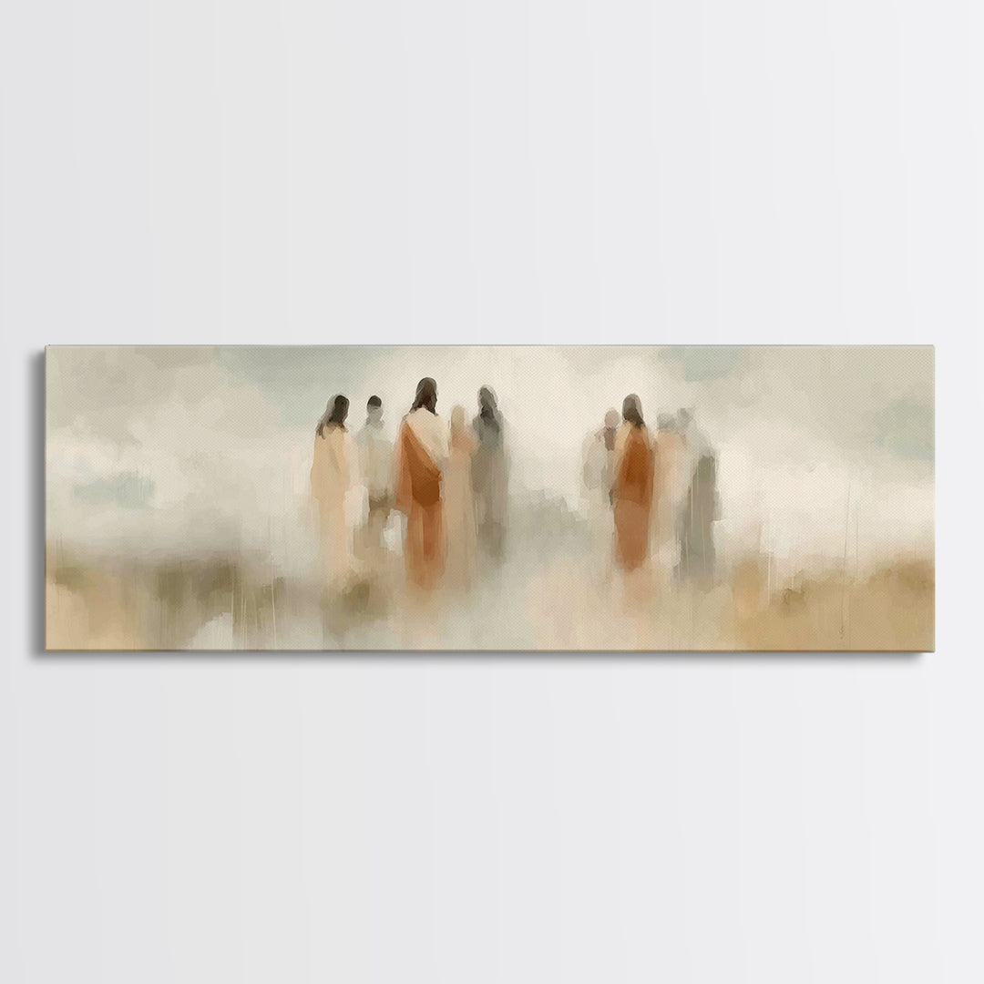 Path Of Discipleship | Framed Canvas Print | Jesus Painting | Christian Wall Art | Christian Art Canvas | Panoramic Painting | Christian Ch