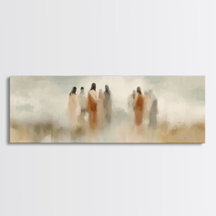 Path Of Discipleship | Framed Canvas Print | Jesus Painting | Christian Wall Art | Christian Art Canvas | Panoramic Painting | Christian Ch