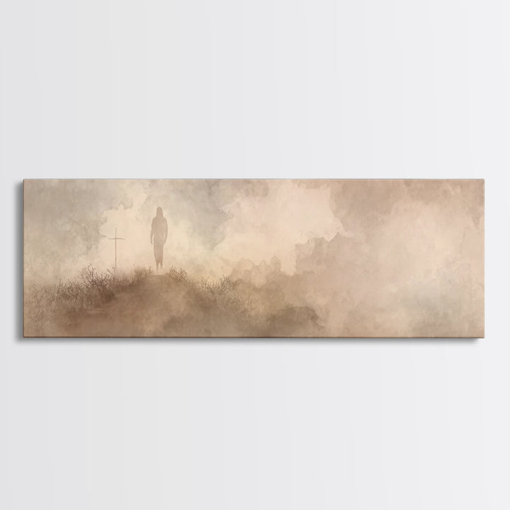 Journey Of Grace | Framed Canvas Print | Christian Art Canvas | Christian Wall Art | Jesus Painting | Panoramic Frame | Christian Gift Idea