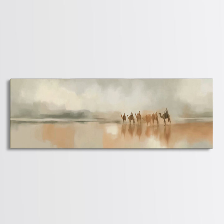Three Seekers Plain, Framed Canvas Print, Christian Wall Art, Panoramic Art, Christian Art Canvas, Christian Painting, Christian Christmas