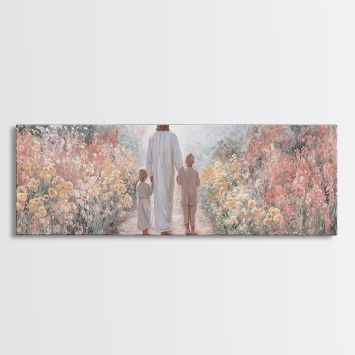 Path of Gentle Light – Framed Canvas Print – Panoramic Print – Christian Wall Art – Jesus Art Print – Christian Christmas Art – Christian D