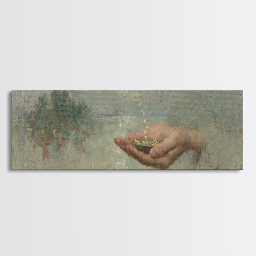 Heaven’s Provision, Framed Canvas Print, Panoramic Print, Christian Art Canvas, Jesus Painting, Christian Art Work, Christian Christmas Dec
