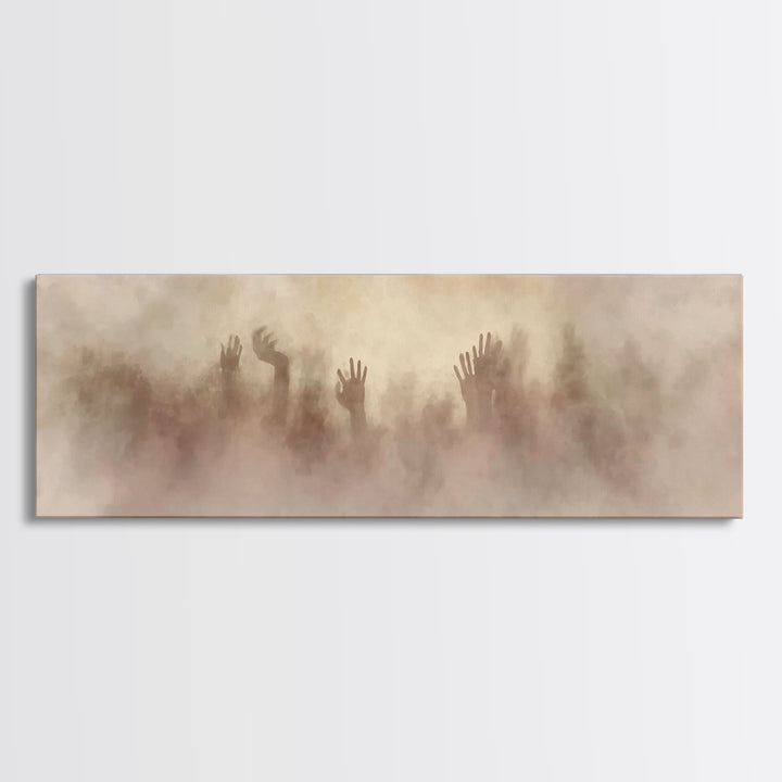 Rising In Faith | Framed Canvas Print | Christian Wall Art | Panoramic Painting | Christian Art Work | Jesus Painting | Christian Decor