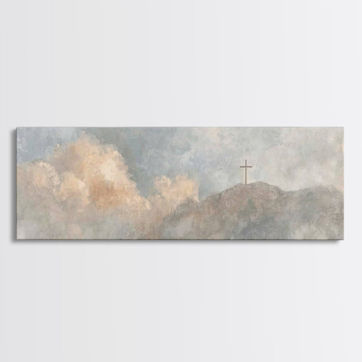 Triumphant Dawn - Framed Canvas Print - Christian Wall Art - Panoramic Art - Christian Art Canvas - Modern Christian Painting - Christian D