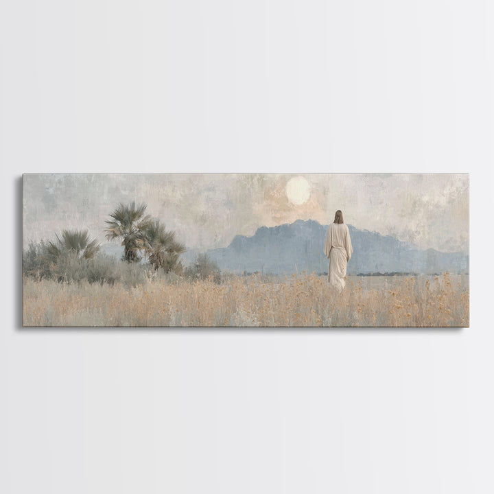 Path Of Peace | Framed Canvas Print | Panoramic Art | Christian Wall Art | Christian Art Canvas | Christian Art | Subtle Christian Art