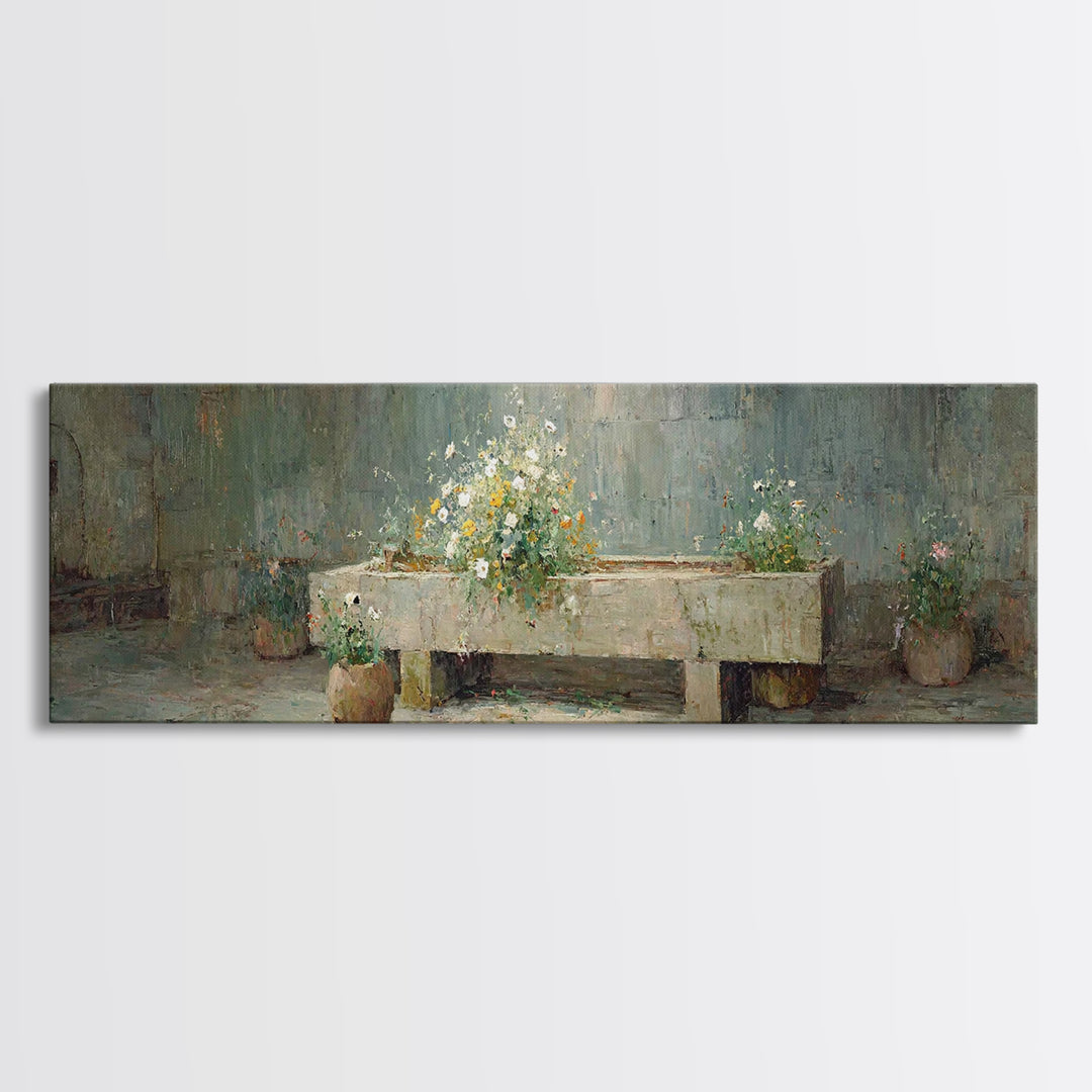 Garden Of Hope - Framed Canvas Print - Christian Art Prints - Panoramic Frame - Christian Decor - Christmas Art