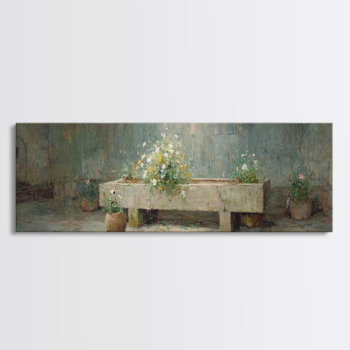 Garden Of Hope - Framed Canvas Print - Christian Art Prints - Panoramic Frame - Christian Decor - Christmas Art