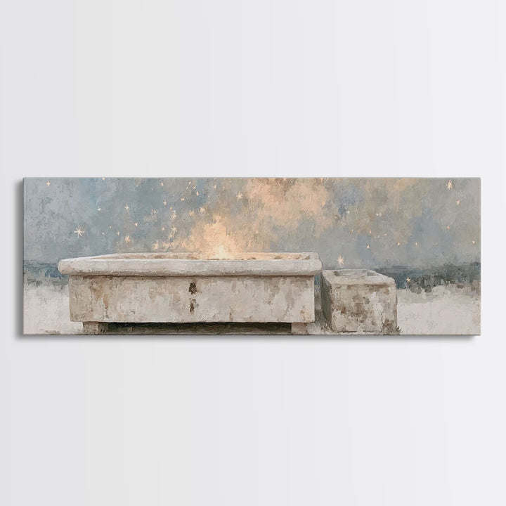 Blessings Of The Shore – Framed Canvas Print – Jesus Painting – Panoramic Art – Christian Wall Art – Christian Art Canvas