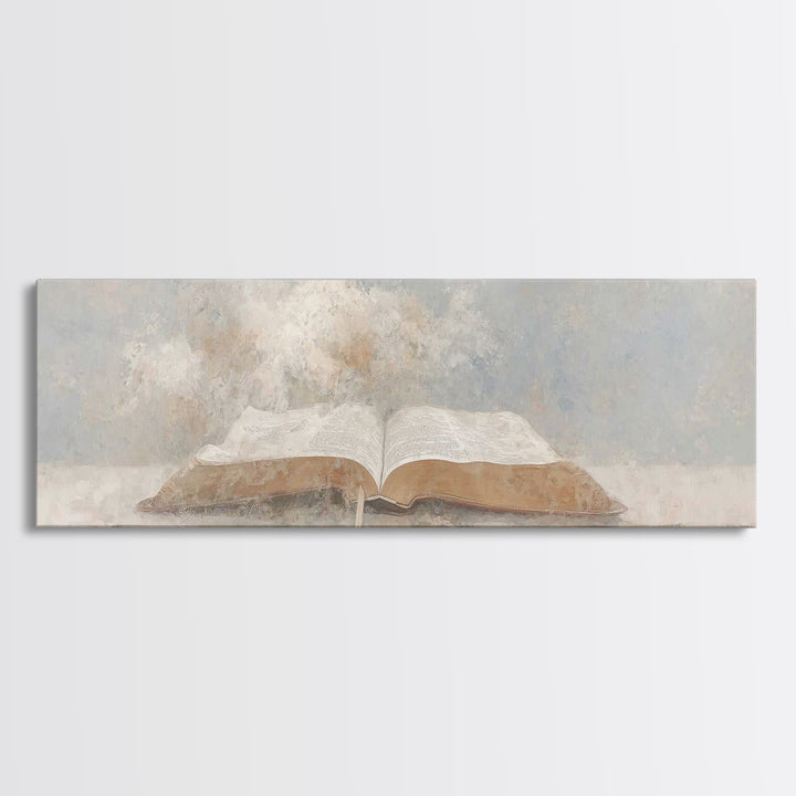 Scripture Light | Framed Canvas Print | Panoramic Wall Art | Christian Art Canvas | Christian Art | Christian Painting | Minimalist Christi