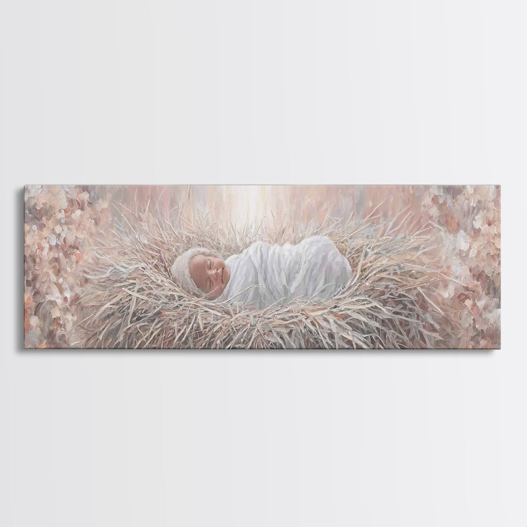 Heavenly Dawn Light – Framed Canvas Print – Christian Wall Art – Christian Art Canvas – Jesus Christmas Art – Panoramic Art – Christian Dec