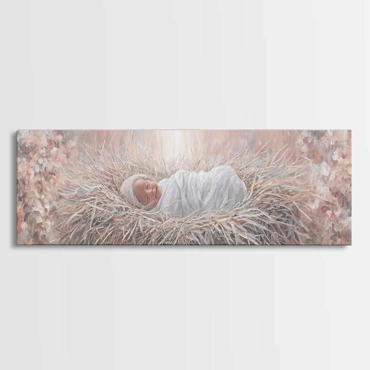 Heavenly Dawn Light – Framed Canvas Print – Christian Wall Art – Christian Art Canvas – Jesus Christmas Art – Panoramic Art – Christian Dec