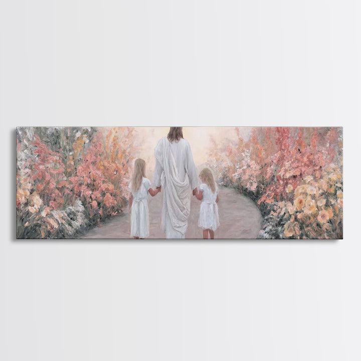 Pathway Of Hope, Framed Canvas Print, Panoramic Painting, Christian Art Canvas, Jesus Painting, Christian Art