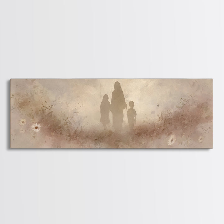 Light Of Mercy – Framed Canvas Print – Christian Wall Art – Jesus Painting – Christian Art Canvas – Panoramic Art – Christian Decor – Chris