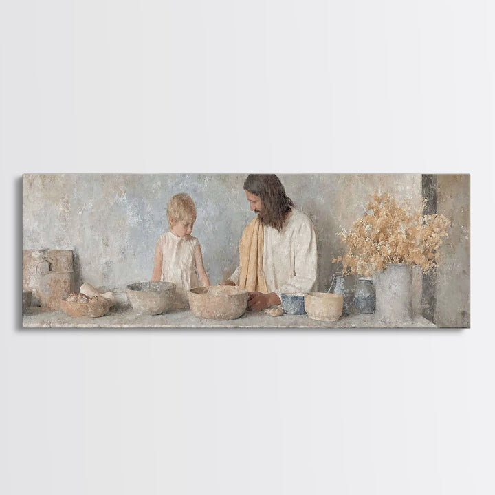 Morning Of Peace – Framed Canvas Print – Christian Art Canvas – Panoramic Art – Christian Wall Art – Jesus Painting – Christian Decor – Chr