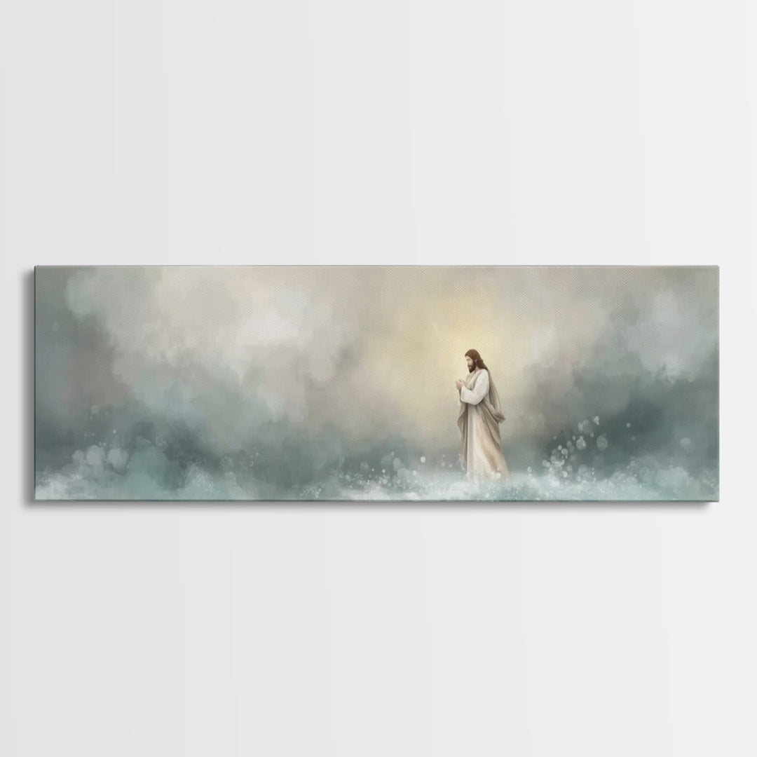 Heaven’s Horizon | Framed Canvas Print | Panoramic Art | Christian Art Canvas | Christian Wall Art | Jesus Painting | Christian Christmas A