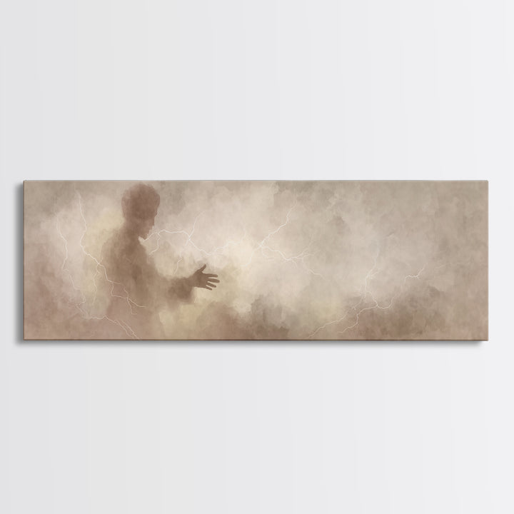 Glory In Motion | Framed Canvas Print | Panoramic Art | Christian Wall Art | Jesus Painting | Christian Christmas Art | Christian Decor