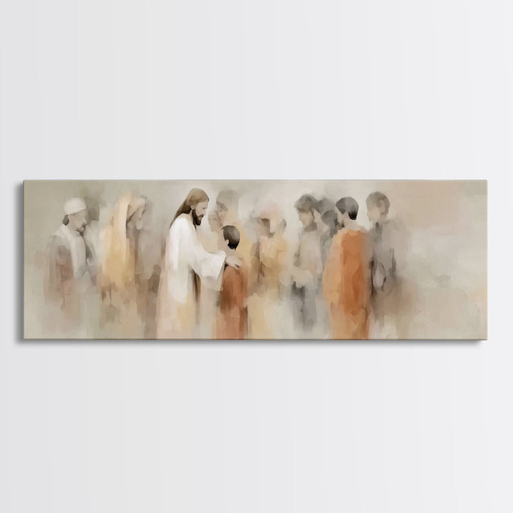 Compassionate Guide | Framed Canvas Print | Christian Wall Art | Christian Art Canvas | Panoramic Print | Jesus Painting | Christian Decor