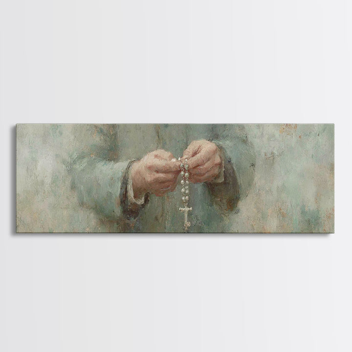 Grace In Stillness – Framed Canvas Print – Christian Wall Art – Christian Art Canvas – Panoramic Painting – Christian Art – Jesus Painting