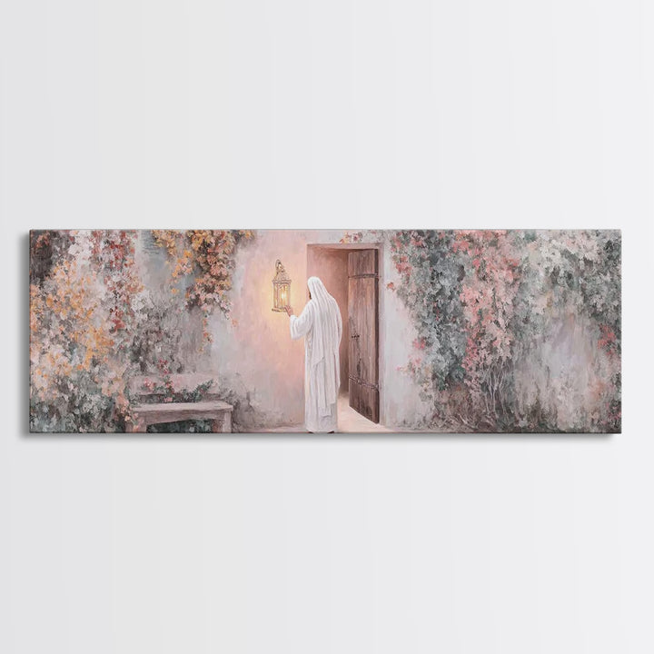 Olive Grove Mercy | Framed Canvas Print | Christian Art | Jesus Painting | Panoramic Art | Christian Decor | Christian Gift | Large Christi