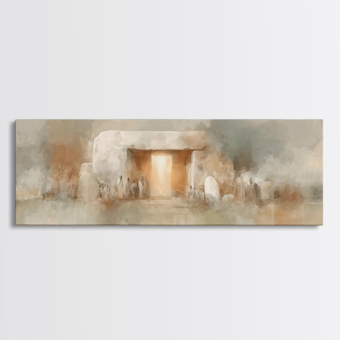 Light Of Renewal | Framed Canvas Print | Panoramic Print | Christian Wall Art | Christian Art Canvas | Christmas Art | Jesus Painting
