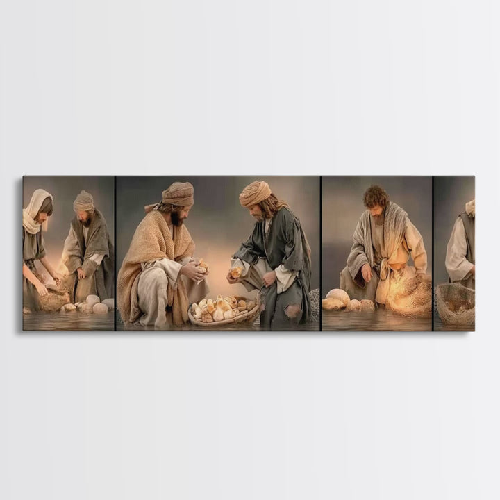 Dawn Of Provision – Framed Canvas Print – Christian Art Canvas – Panoramic Art – Jesus Painting – Christian Wall Art – Christian Gift