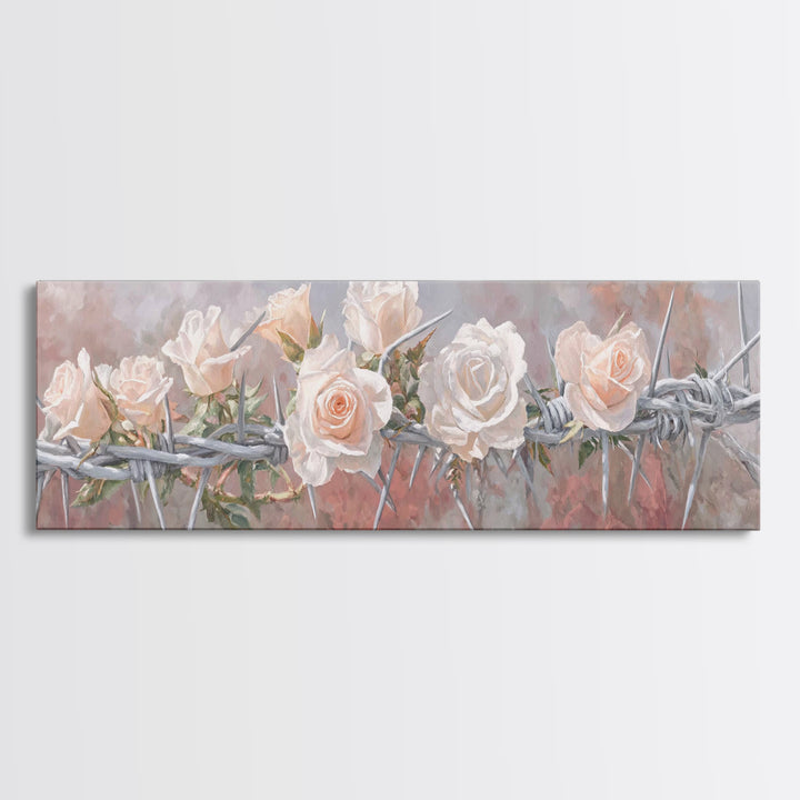 Thorns Of Grace | Framed Canvas Print | Christian Art | Christian Wall Art | Panoramic Art | Christian Painting | Christian Art Canvas