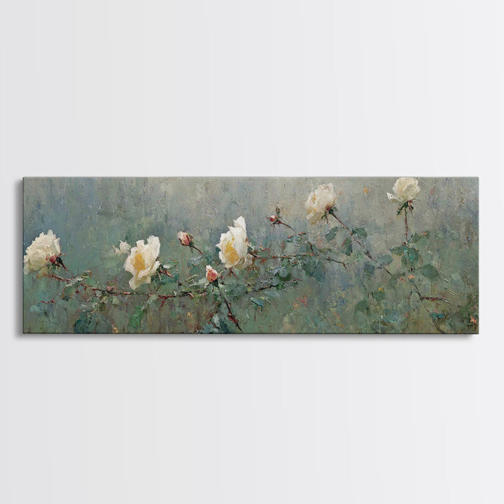 Blossoms Of Grace – Framed Canvas Print – Panoramic Art – Christian Wall Art – Christian Art Canvas – Christian Painting – Christian Decor