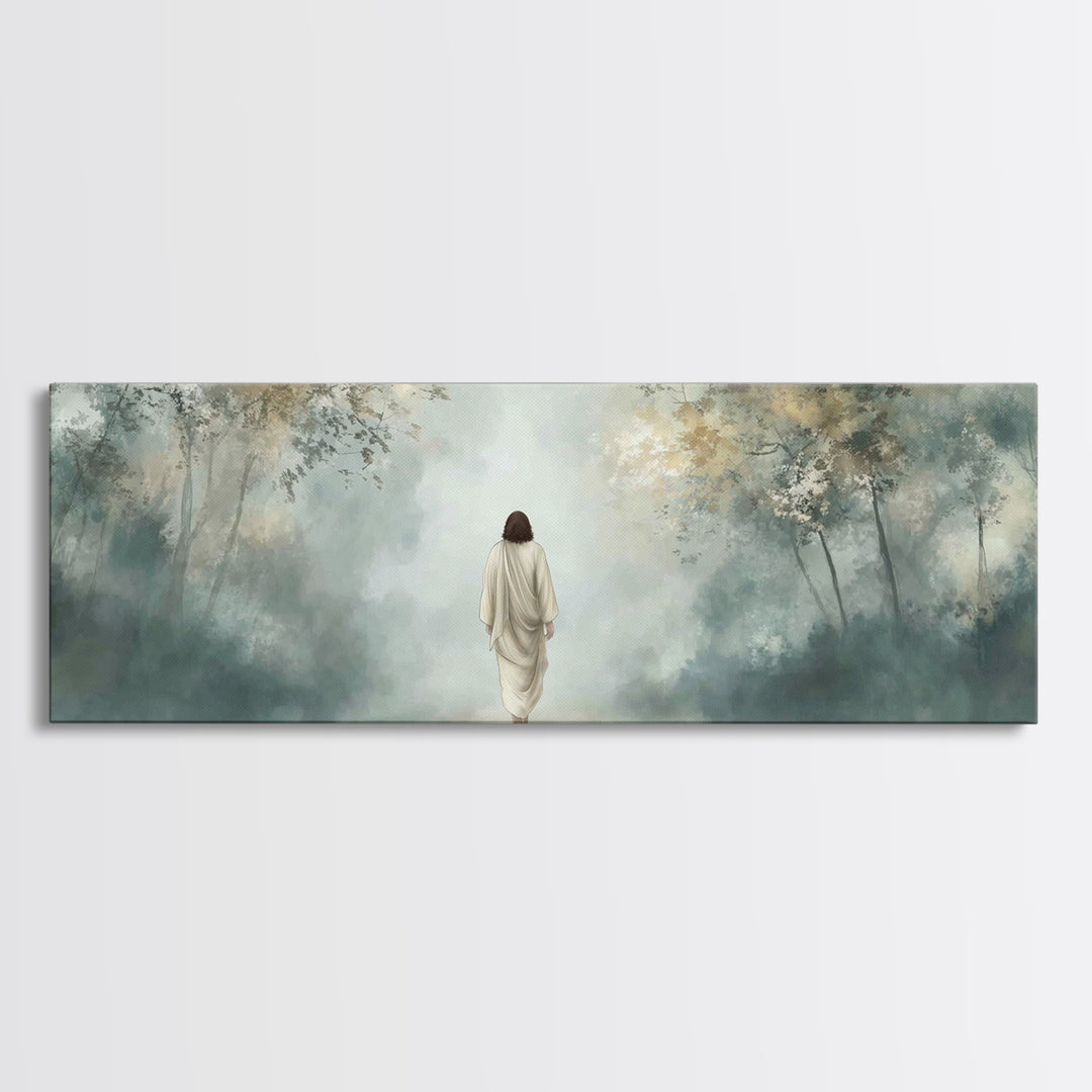 Path Of Peace | Framed Canvas Print | Extra Wide Art | Christian Wall Art | Jesus Art Print | Christian Art Canvas | Christmas Art