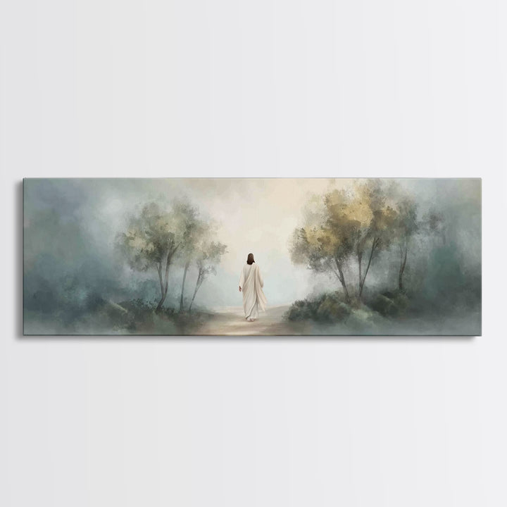 Whispers Of Heaven, Framed Canvas Print, Panoramic Art, Christian Wall Art, Jesus Art Print, Christian Art Canvas, Christmas Art