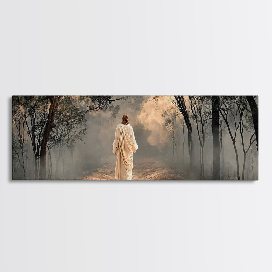 Steps Of Glory | Framed Canvas Print | Panoramic Painting | Christian Art | Jesus Painting | Christian Art Canvas | Christmas Wall Art