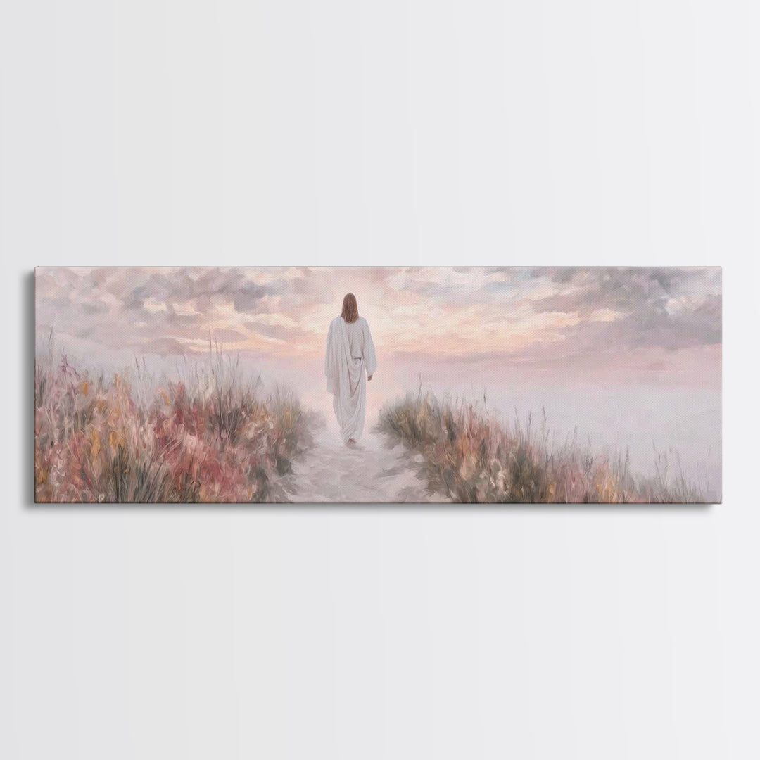 Horizon Of Peace – Framed Canvas Print – Panoramic Art – Christian Art Canvas – Jesus Wall Art – Christian Art – Christian Christmas