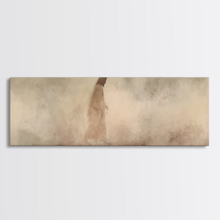 Journey Of Hope, Framed Canvas Print, Panoramic Painting, Christian Wall Art, Jesus Paintings, Christian Art Work, Christmas Wall Art