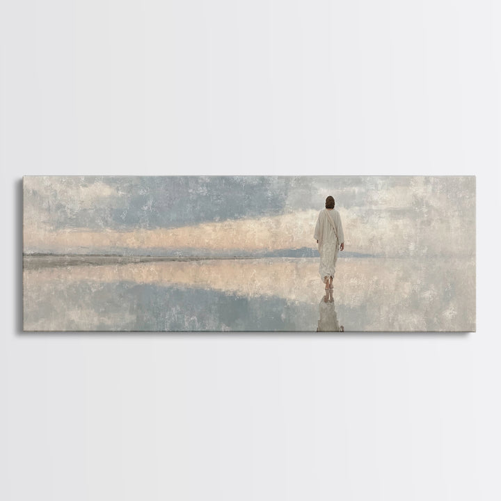 Evening Promise – Framed Canvas Print – Christian Art Canvas – Panoramic Wall Art – Jesus Painting – Christian Wall Art – Christmas Art