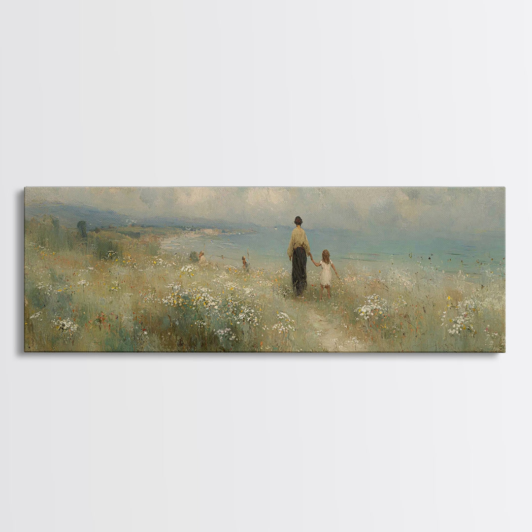 Soft Morning Bloom – Framed Canvas Print – Panoramic Wall Art – Christian Art – Jesus Painting – Christian Art Canvas – Christian Gift