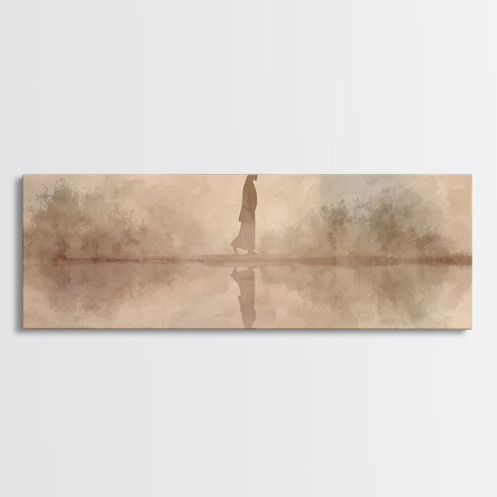 Light Of Mercy, Framed Canvas Print, Panoramic Print, Christian Wall Art, Jesus Painting, Christian Art Canvas, Christian Christmas Art