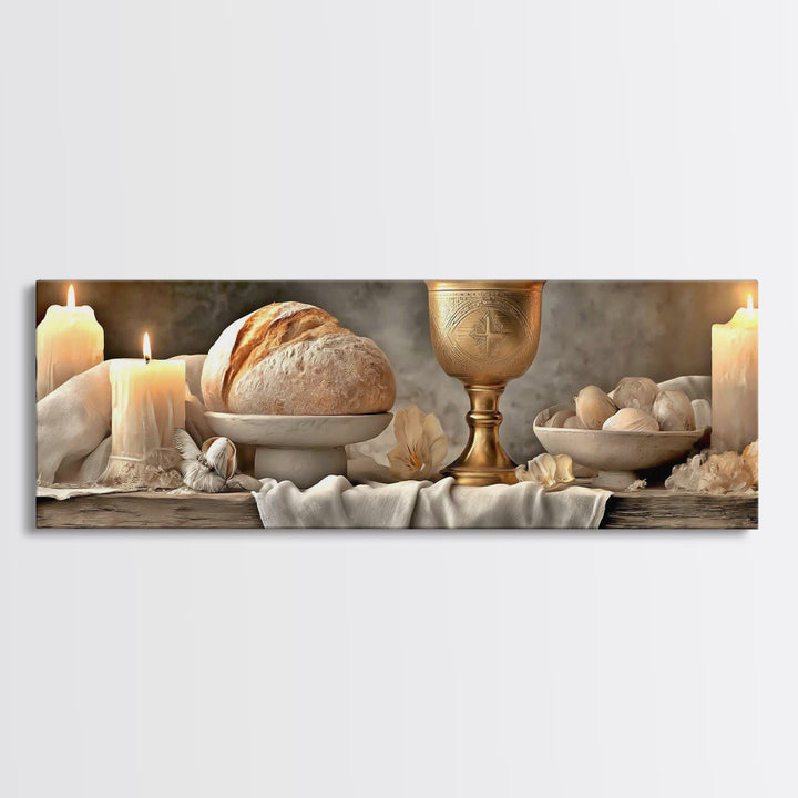 Sanctuary Of Stillness, Framed Canvas Print, Panoramic Art, Christian Wall Art, Christian Art Canvas, Modern Christian Art, Christian Decor