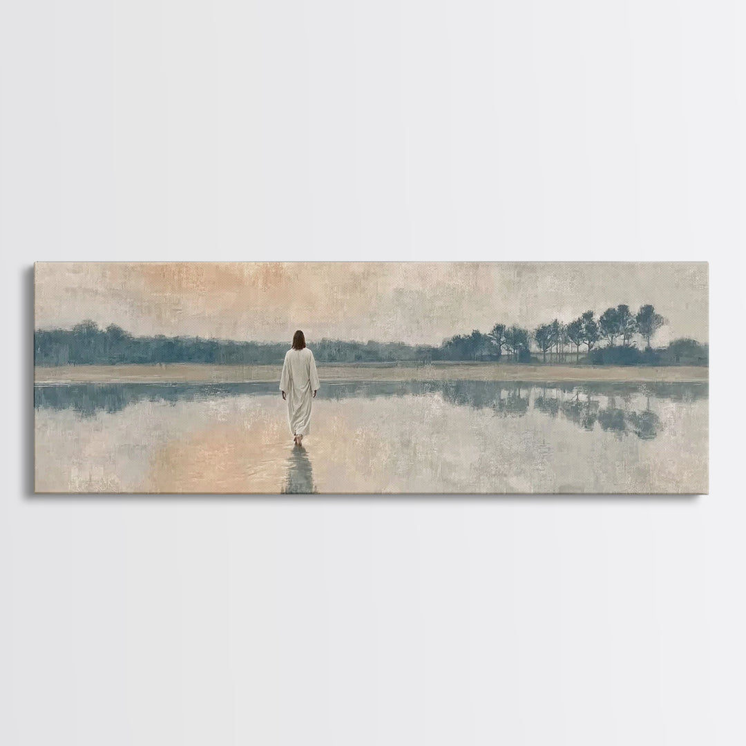 Radiant Promise – Framed Canvas Print – Panoramic Painting – Christian Art – Christian Canvas – Jesus Painting – Christian Decor