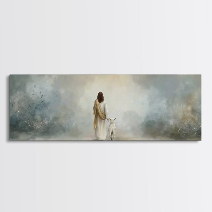 Pure Guidance, Framed Canvas Print, Panoramic Wall Art, Christian Art Print, Jesus Canvas Art, Christmas Art Framed, Christian Gift Ideas